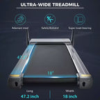 Foldable Treadmill, Compact Electric Folding Treadmill, Running 0.8-14KM/h Speed 330LBS Weight Capacity For Home, Office, Gym, Walking, Jogging