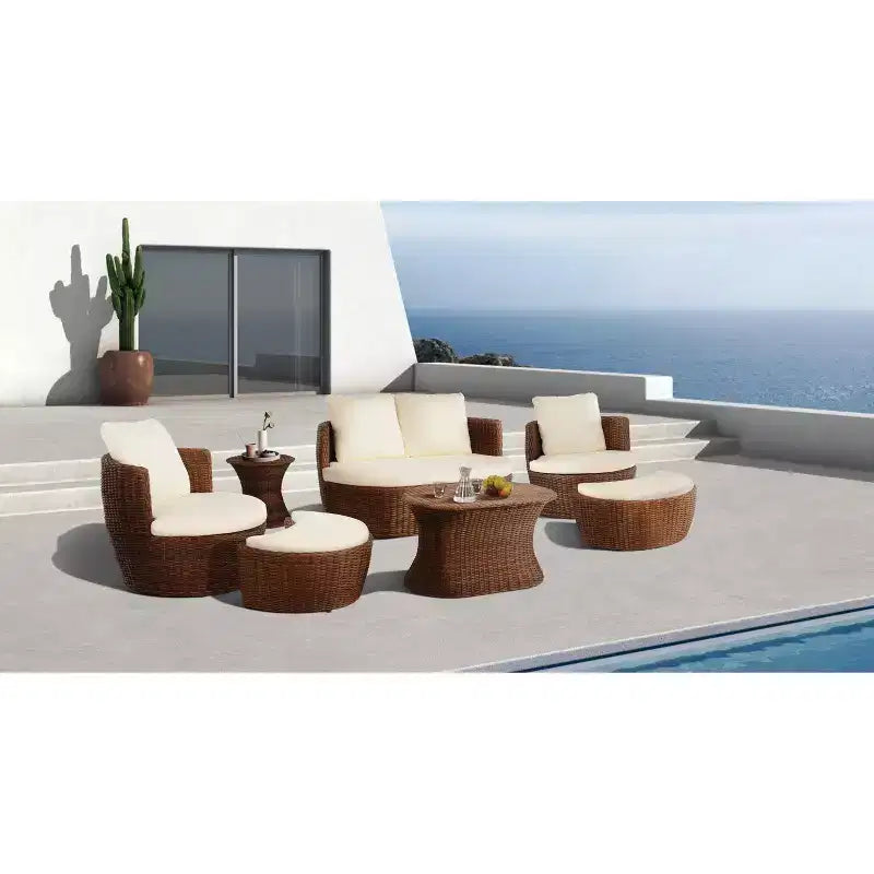 Jiallo Romantic Collection outdoor harvest moon shape Ottoman