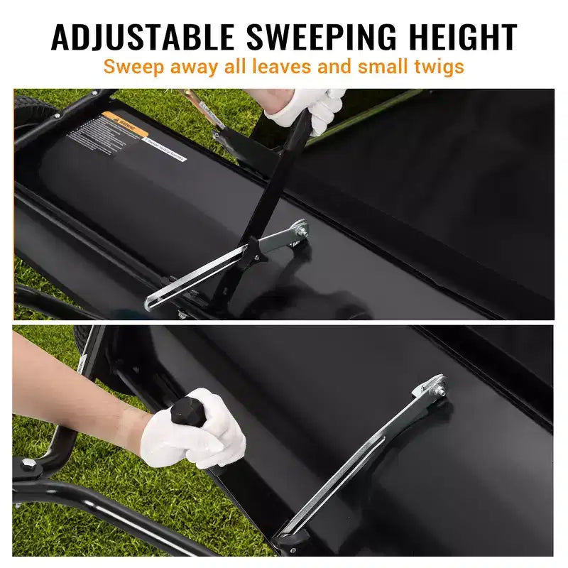 50 Inch Lawn Sweeper Tow Behind with Adjustable Height