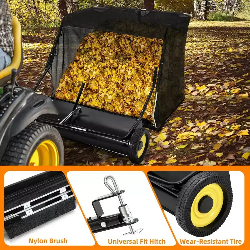 50 Inch Lawn Sweeper Tow Behind with Adjustable Height