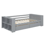 Twin Size Daybed with Shelves and Drawers