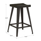 Oyala Black Finish 2-door Kitchen Island with Power and USB outlets and 2 Stools by iNSPIRE Q Modern