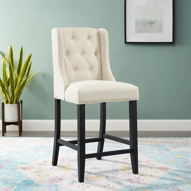 Copper Grove Ninh Button-tufted Upholstered Counter Stool