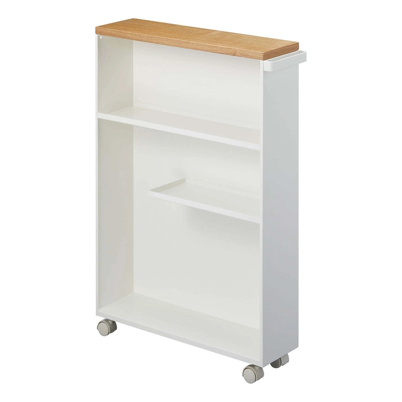 Yamazaki Home Rolling Storage Cart, Steel, Minimal Assembly - L 18.7 x W 5.12 x H 26.97 inches