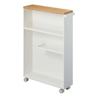 Yamazaki Home Rolling Storage Cart, Steel, Minimal Assembly - L 18.7 x W 5.12 x H 26.97 inches
