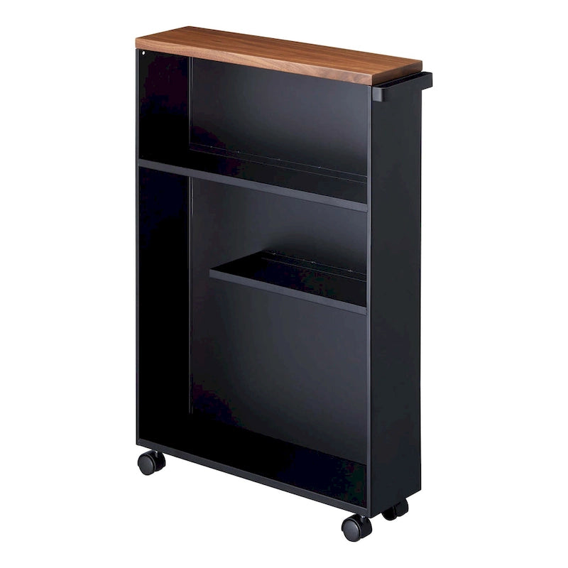 Yamazaki Home Rolling Storage Cart, Steel, Minimal Assembly - L 18.7 x W 5.12 x H 26.97 inches