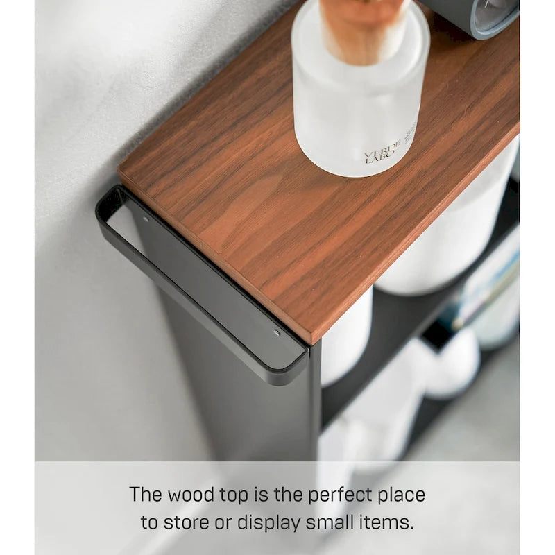 Yamazaki Home Rolling Storage Cart, Steel, Minimal Assembly - L 18.7 x W 5.12 x H 26.97 inches