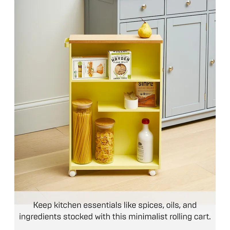 Yamazaki Home Rolling Storage Cart, Steel, Minimal Assembly - L 18.7 x W 5.12 x H 26.97 inches