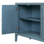Retro Sideboard door with Circular Groove Design cabinets - N/A