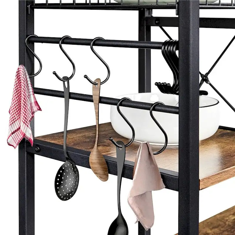 Yaheetech Metal Frame Baker's Rack Kitchen Island Storage Shelf