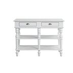 Leota White 2-Drawer Kitchen Island
