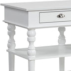 Leota White 2-Drawer Kitchen Island