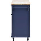 Kitchen Island Cart with Wheels,Storage Cabinet, Solid Wood Desktop