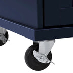 Kitchen Island Cart with Wheels,Storage Cabinet, Solid Wood Desktop