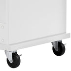 Kitchen Island Cart with Wheels,Storage Cabinet, Solid Wood Desktop