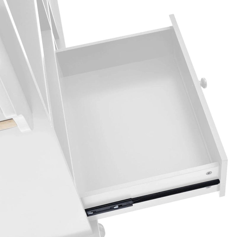 Kitchen Island Cart with Wheels,Storage Cabinet, Solid Wood Desktop