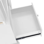 Kitchen Island Cart with Wheels,Storage Cabinet, Solid Wood Desktop