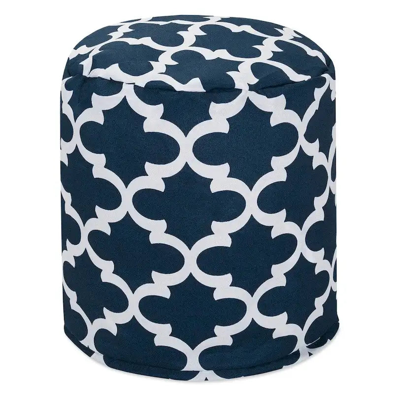 Majestic Home Goods Trellis Indoor / Outdoor Ottoman Pouf 16 L x 16 W x 17 H