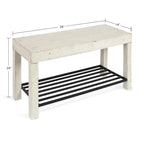 Kate and Laurel Jeran Farmhouse Entryway Bench