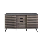 59 Modern Sideboard Storage Cabinet TV Stand with 4 Drawers and 2 Sliding Doors