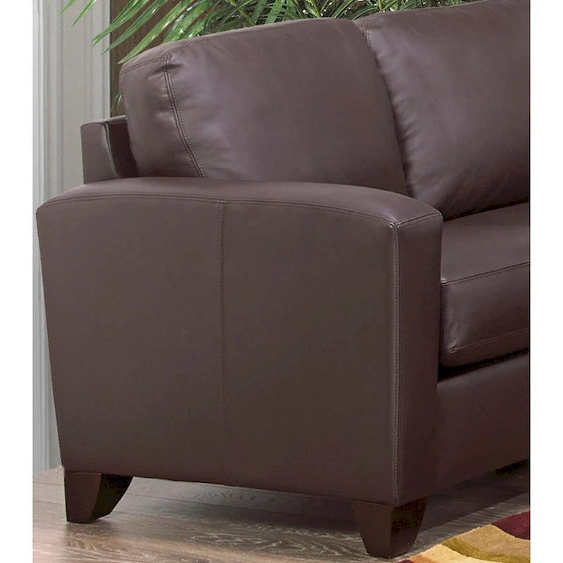 Bryce Italian Top Grain Leather Upholstered Transitional Sofa