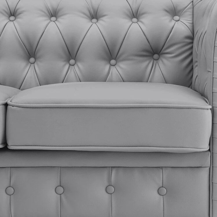 Emery Chesterfield Sofa, Luxurious Comfort for Cozy Living Rooms, Mid-Century Modern couch, Elegance & Serenity, 3-Seater Sofa