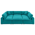 Commix Down Filled Overstuffed 6-Piece Sectional Sofa