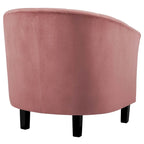 Silver Orchid Streitmann Channel Tufted Velvet Armchair (Set of 2)