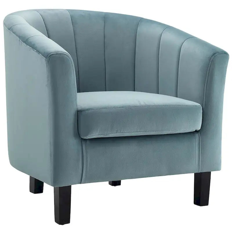 Silver Orchid Streitmann Channel Tufted Velvet Armchair (Set of 2)