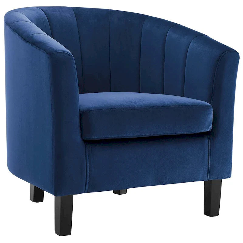Silver Orchid Streitmann Channel Tufted Velvet Armchair (Set of 2)