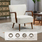 Modern chairs in the living room, wooden frame armchairs