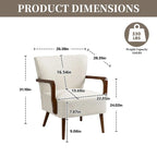 Modern chairs in the living room, wooden frame armchairs