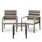 Whizmax 3 Pieces Patio Furniture Set, Indoor/Outdoor Rattan Sectional Sofa Conversation Bistro Set for Garden Balcony Backyard Porch Lawn
