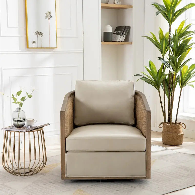 Swivel Barrel Accent Chair