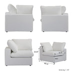 Convertible Modular Sectional Sofa, 5 Seater Corner Sofa with Pillows, 2 x 120.45 Minimalist Sofa Couch for Living Room