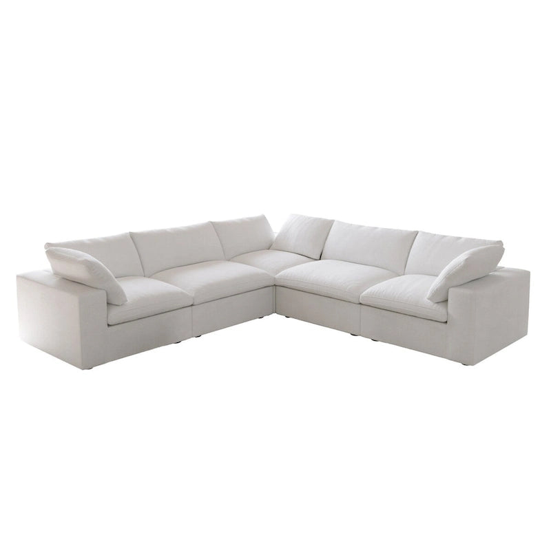 Convertible Modular Sectional Sofa, 5 Seater Corner Sofa with Pillows, 2 x 120.45 Minimalist Sofa Couch for Living Room