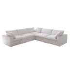 Convertible Modular Sectional Sofa, 5 Seater Corner Sofa with Pillows, 2 x 120.45 Minimalist Sofa Couch for Living Room