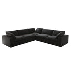 Convertible Modular Sectional Sofa, 5 Seater Corner Sofa with Pillows, 2 x 120.45 Minimalist Sofa Couch for Living Room