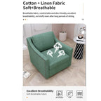 Swivel Linen Blend Modern Soft Velvet Material Ergonomics Accent Chair