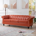 84.65 Rolled Arm Chesterfield 3 Seater Sofa