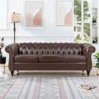 84.65 Rolled Arm Chesterfield 3 Seater Sofa