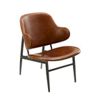 Art Leon Genuine Leather Accent Lounge Chair