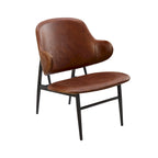 Art Leon Genuine Leather Accent Lounge Chair
