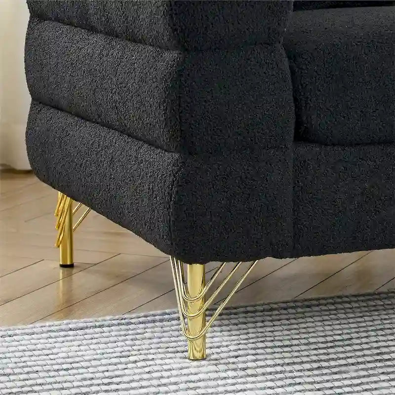 81.5 Oversized 5-Seater L-Shaped Sectional Corner Sofa w/ 3 Cushions