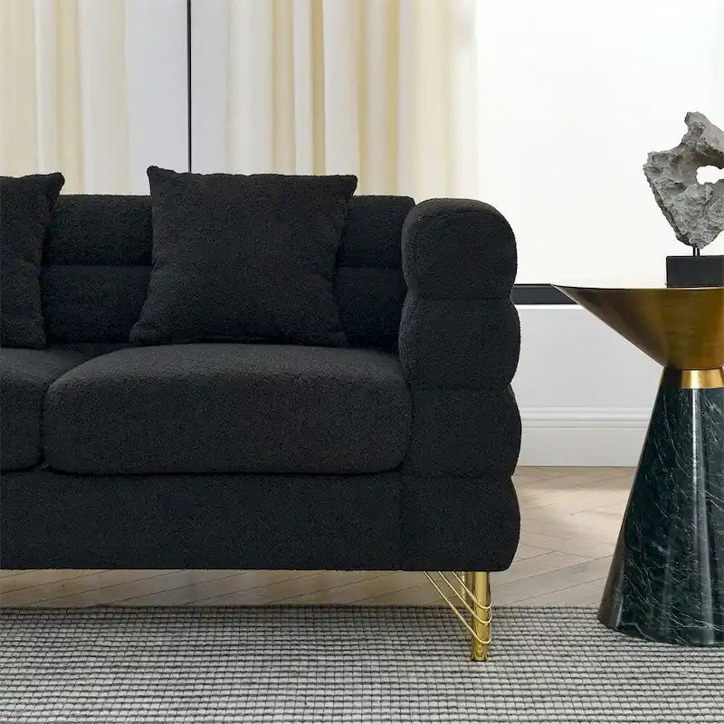 81.5 Oversized 5-Seater L-Shaped Sectional Corner Sofa w/ 3 Cushions