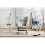 Modern Patchwork Accent Chair for Living Room Bedroom Studio