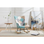 Modern Patchwork Accent Chair for Living Room Bedroom Studio