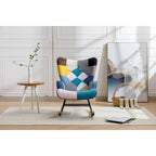 Modern Patchwork Accent Chair for Living Room Bedroom Studio