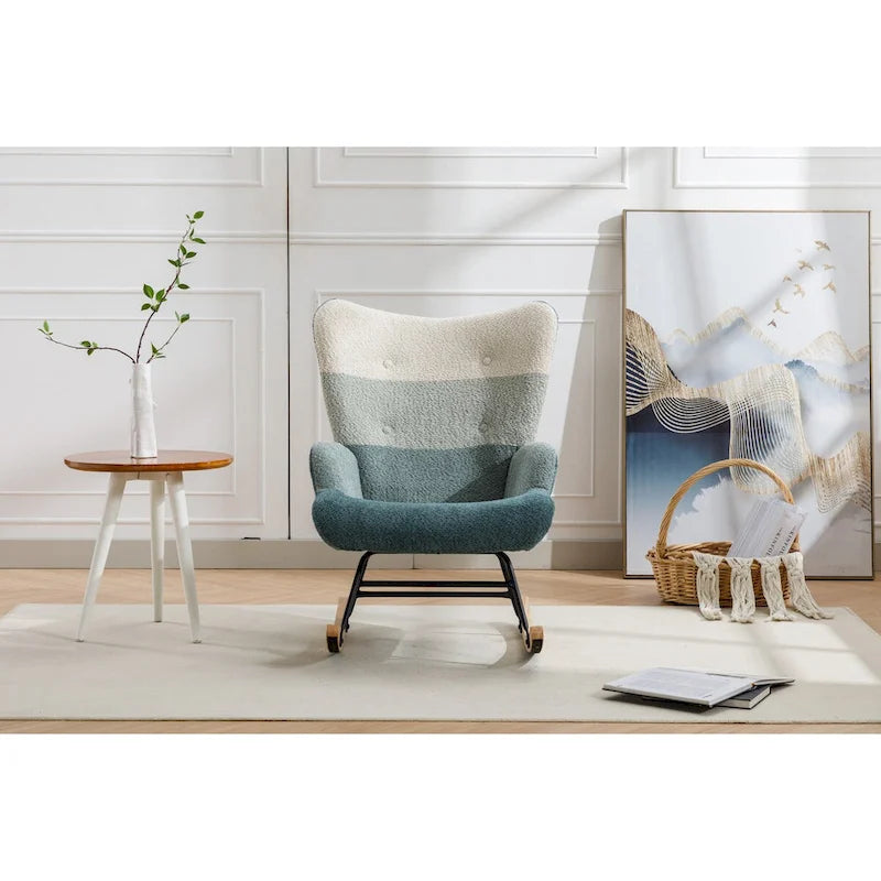 Modern Patchwork Accent Chair for Living Room Bedroom Studio