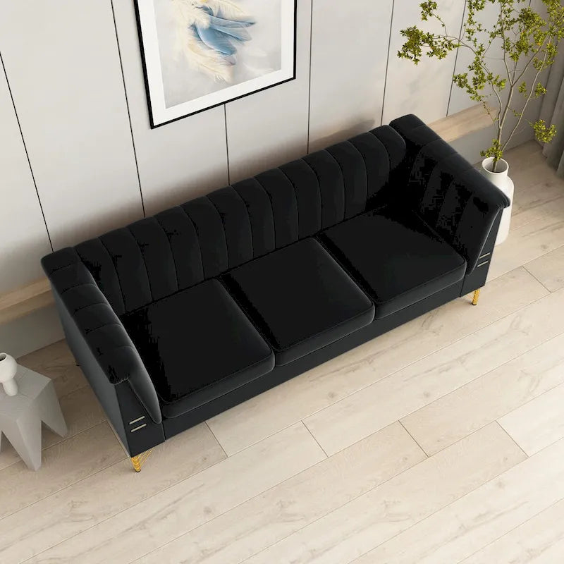 82.67 W Velvet Sofa